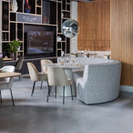 Jorre eettafel mdf militair ø120 cm - antiek beige