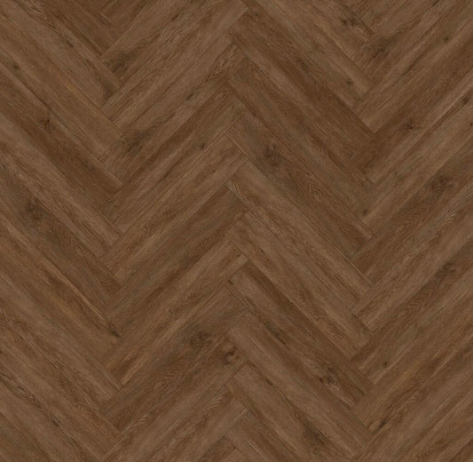 Plak PVC Visgraat - Bruin eiken