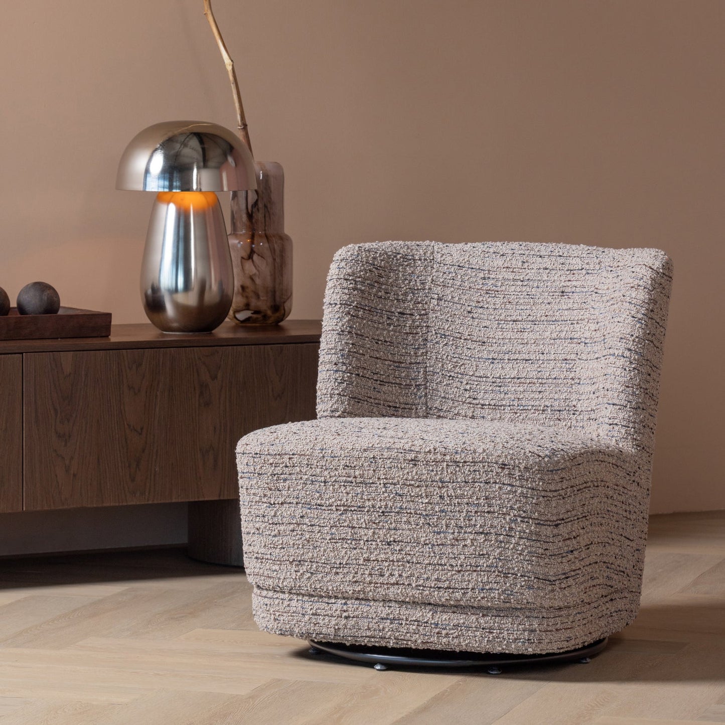 Atty draaifauteuil grove melange beige [fsc]