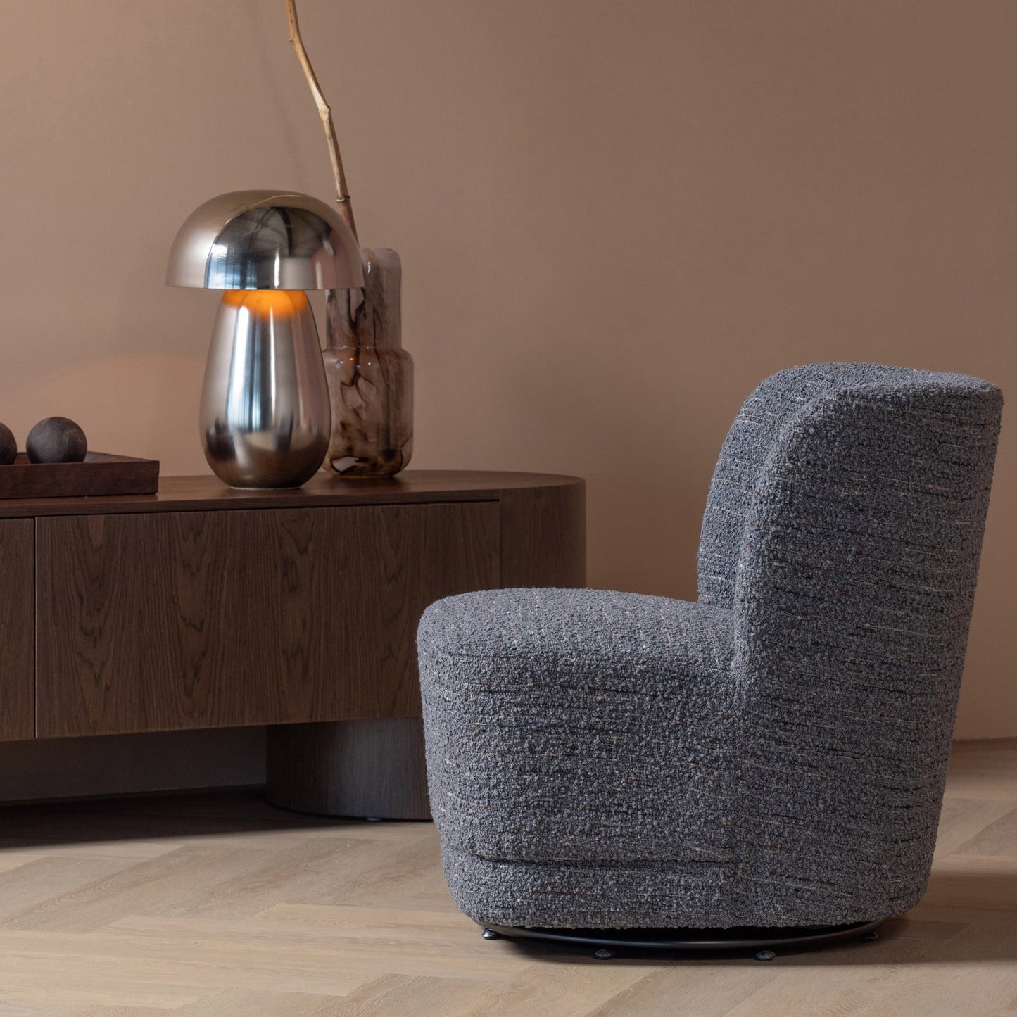 Atty draaifauteuil grove melange grijs [fsc]