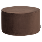 Sara poef laag 36xo60 cm velvet donkerbruin [fsc]