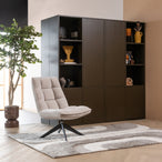 Meggy opbergkast links 108 cm grenen middenbruin [fsc]