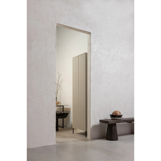 New gravure hoge kast met lade - grenen dust [fsc]