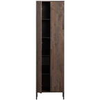 New gravure hoge kast met lade - essen fineer espresso [fsc]