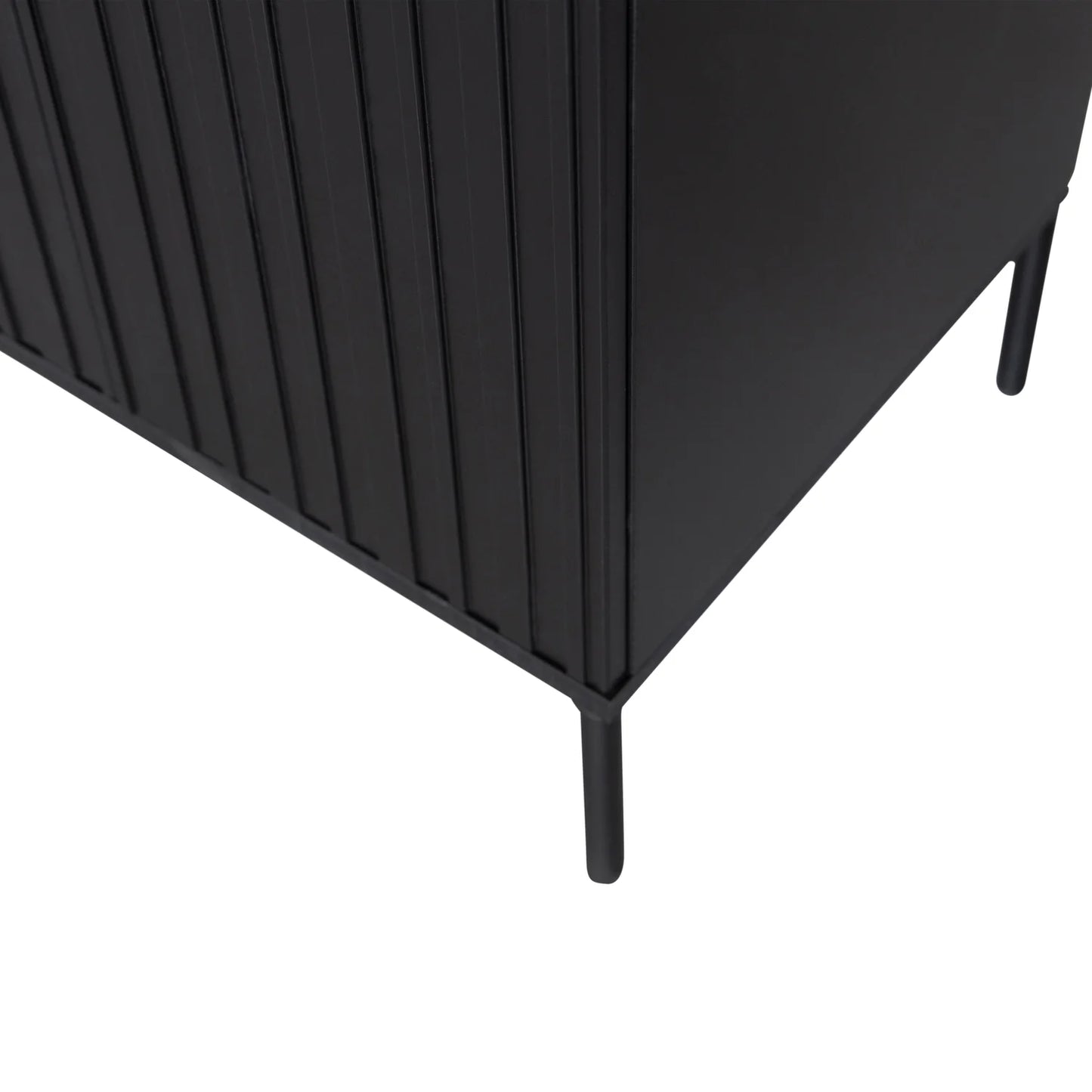 New gravure hoge kast met lade - grenen zwart [fsc]