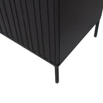 New gravure hoge kast met lade - grenen zwart [fsc]