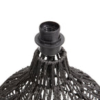 Macy tafellampvoet rattan look zwart