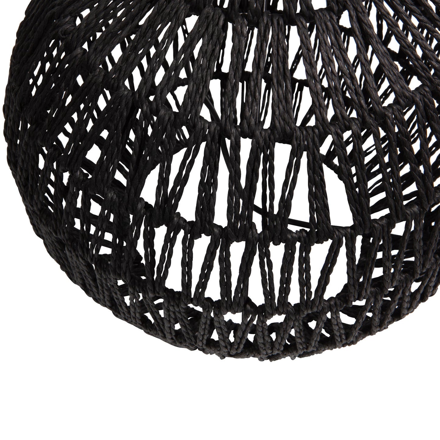 Macy tafellampvoet rattan look zwart