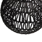 Macy tafellampvoet rattan look zwart