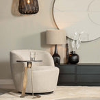 Foss lampenvoet aluminium antiek zwart/bruin