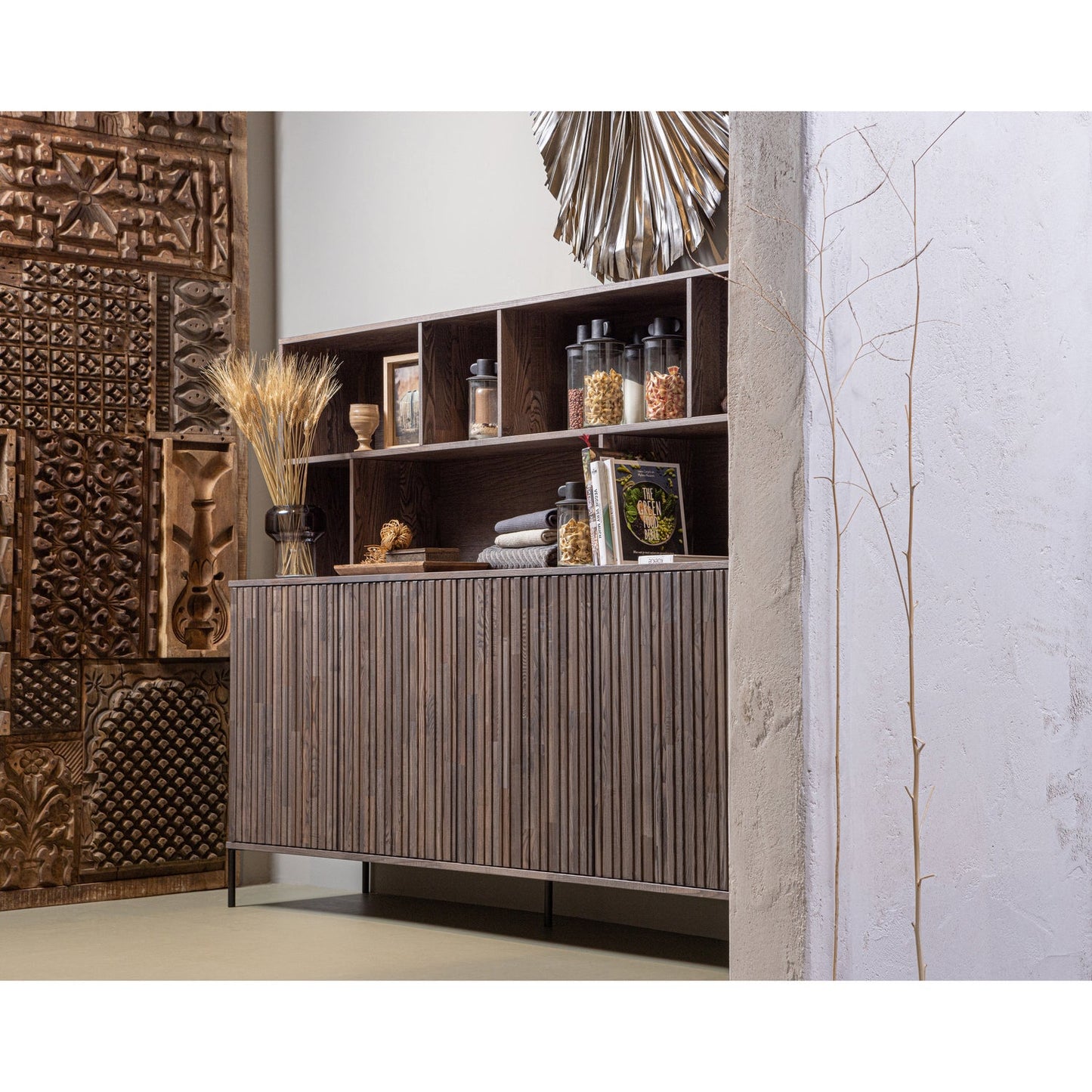 New gravure wandkast essen fineer espresso [fsc]