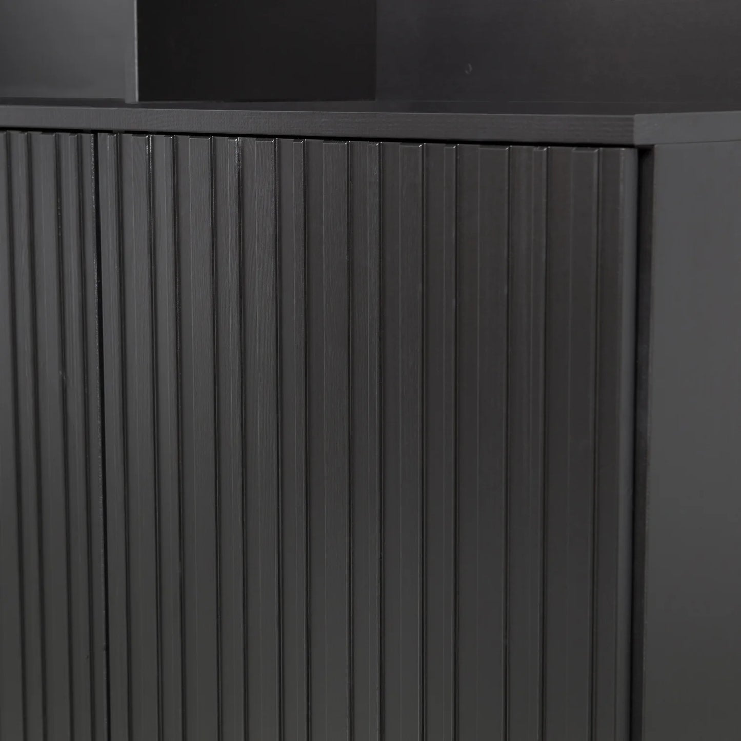 New gravure wandkast grenen zwart [fsc]