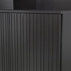 New gravure wandkast grenen zwart [fsc]