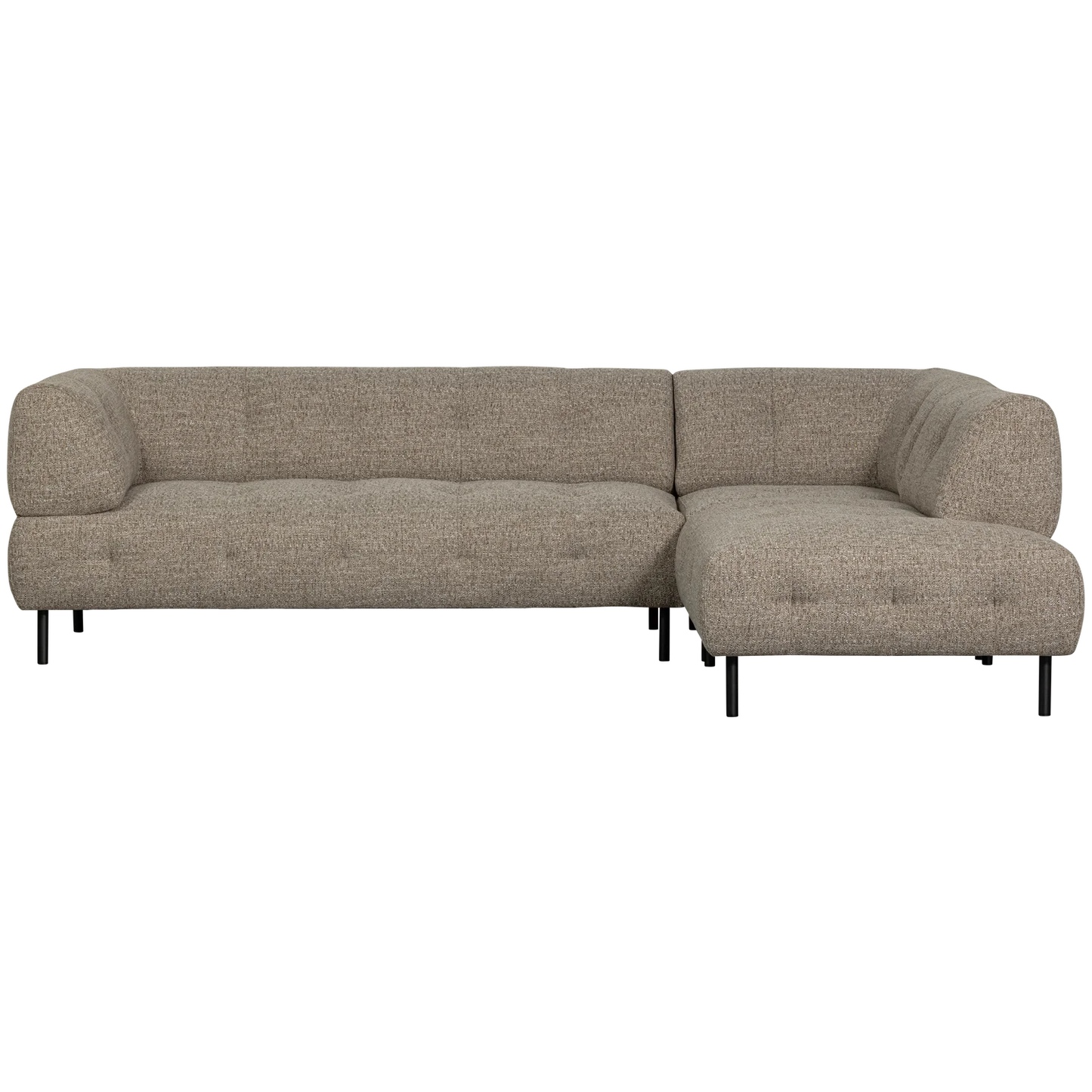 Lloyd hoekbank rechts grof geweven bruin melange