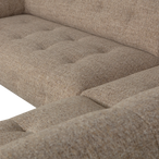 Lloyd hoekbank rechts grof geweven bruin melange