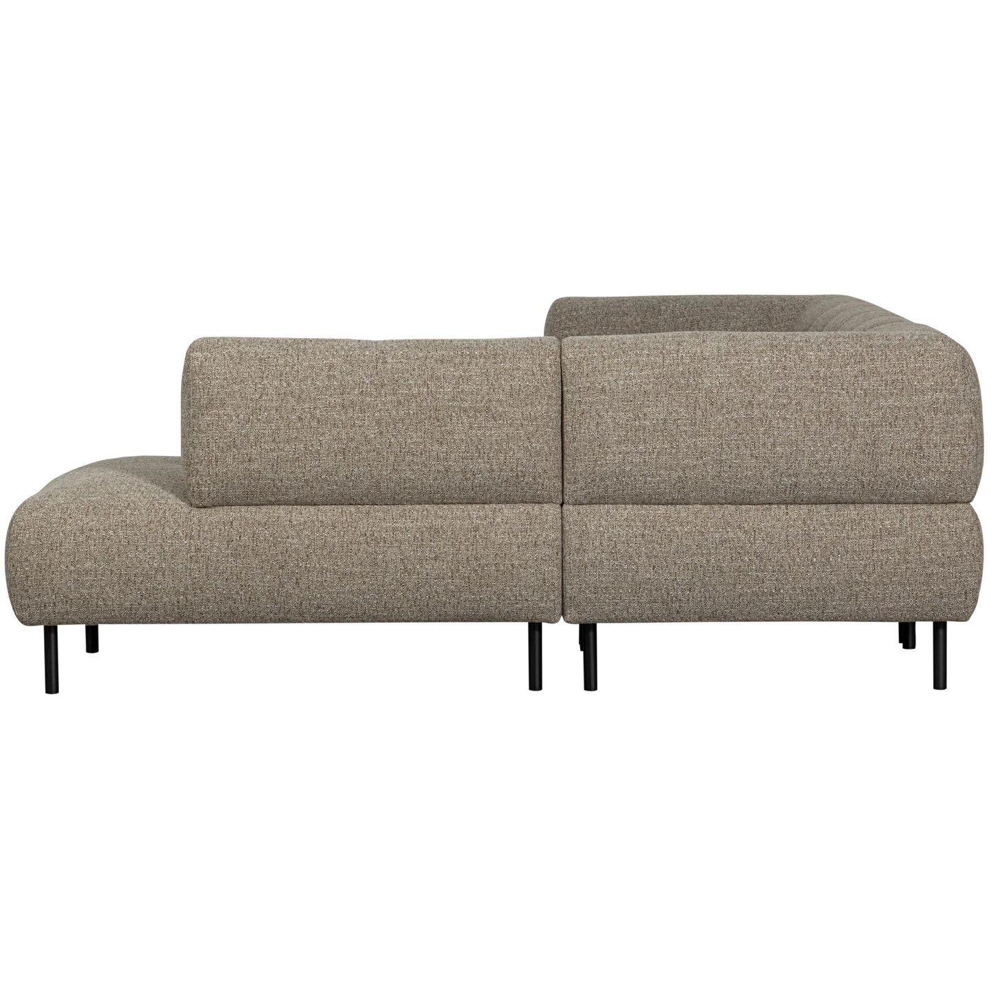 Lloyd hoekbank rechts grof geweven bruin melange