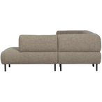 Lloyd hoekbank rechts grof geweven bruin melange