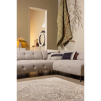 Lloyd hoekbank rechts grof geweven bruin melange