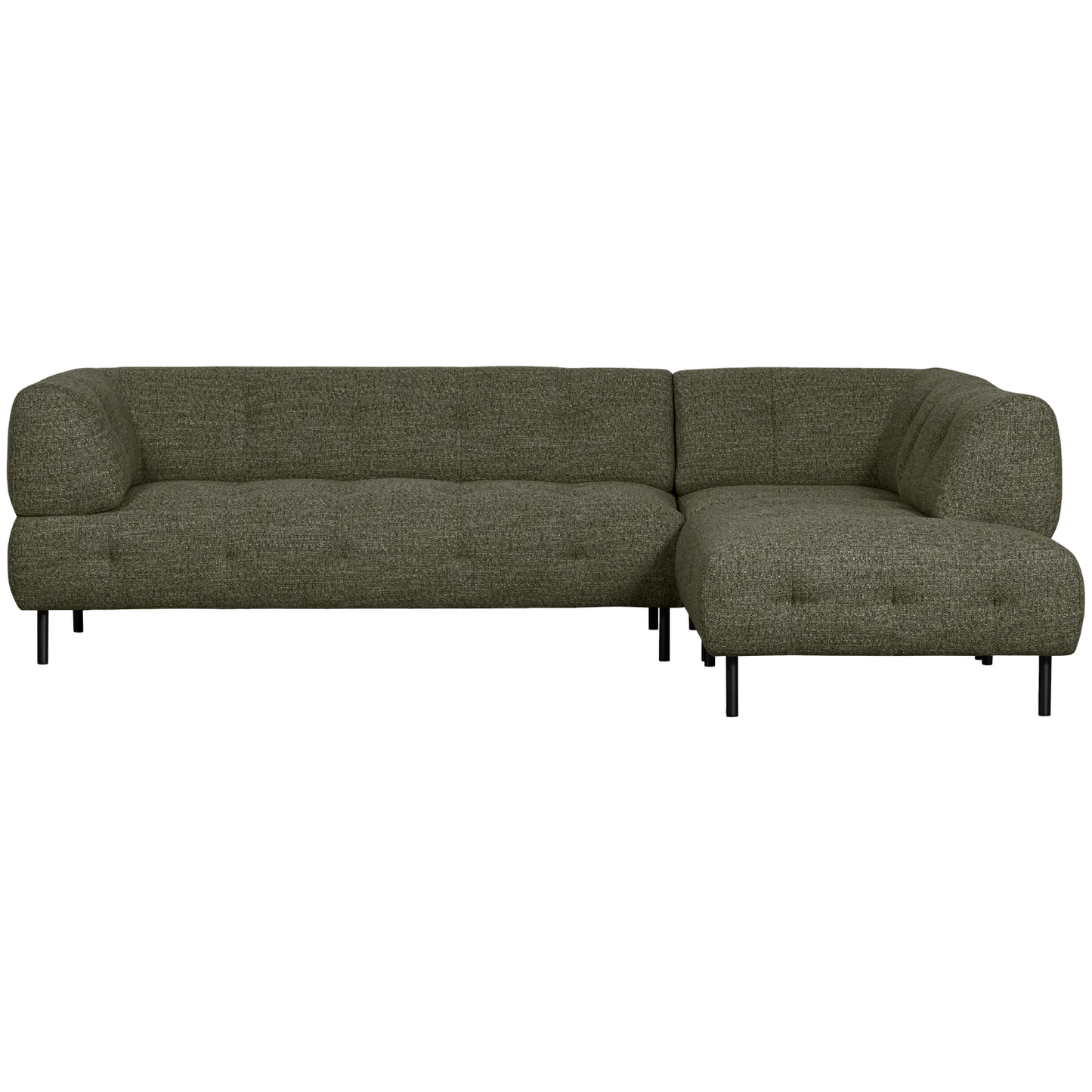 Lloyd hoekbank rechts grof geweven groen melange