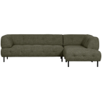 Lloyd hoekbank rechts grof geweven groen melange