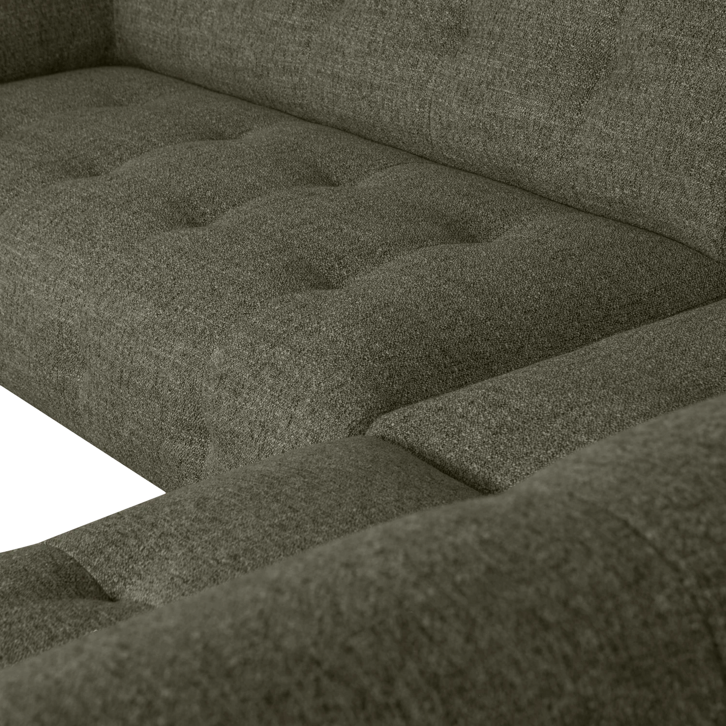 Lloyd hoekbank rechts grof geweven groen melange