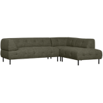 Lloyd hoekbank rechts grof geweven groen melange