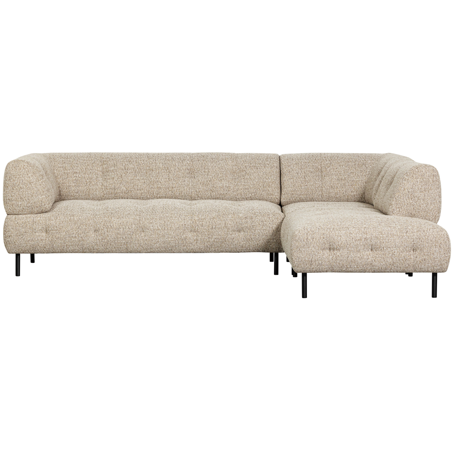 Lloyd hoekbank rechts grof geweven naturel melange