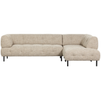 Lloyd hoekbank rechts grof geweven naturel melange