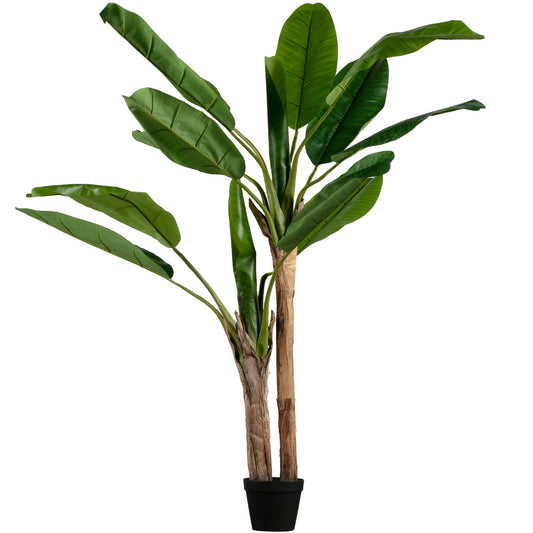Bananenplant kunstplant groen 138cm