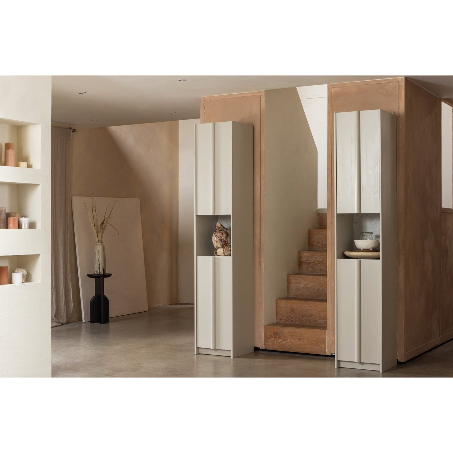 Basu smalle kast 40cm grenen dust incl. concrete decor [fsc]