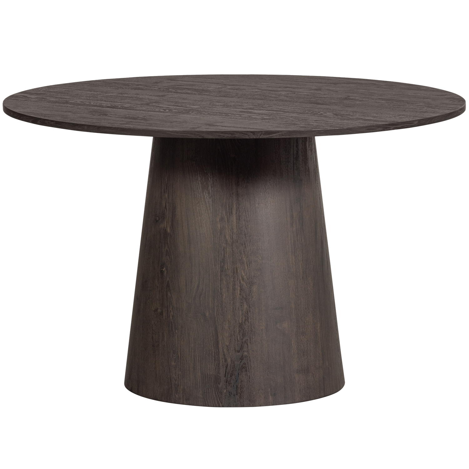 Maan eettafel rond mdf donkerbruin ø120 cm