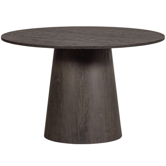 Maan eettafel rond mdf donkerbruin ø120 cm