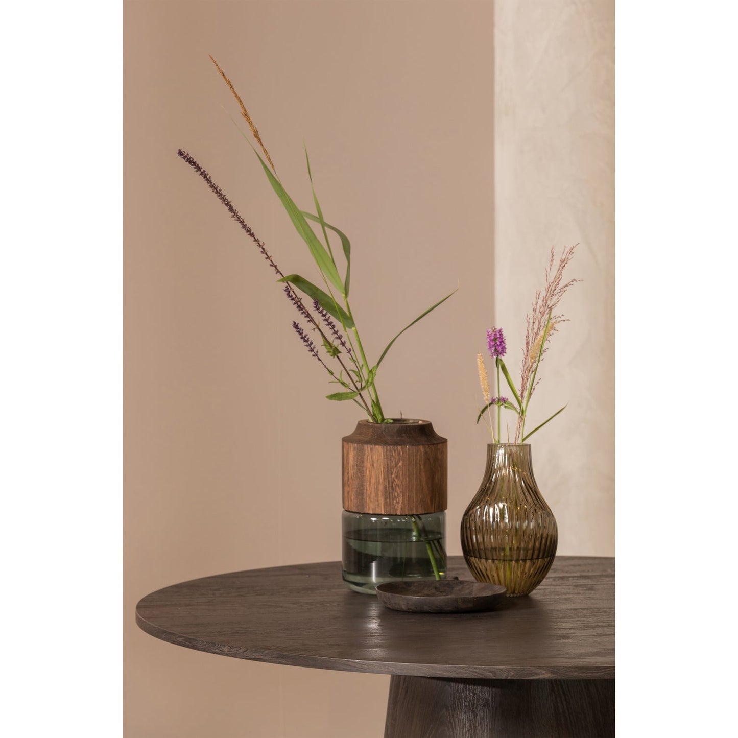 Maan eettafel rond mdf donkerbruin ø120 cm