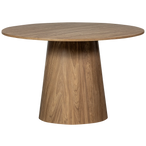 Maan eettafel rond mdf walnoot ø120 cm