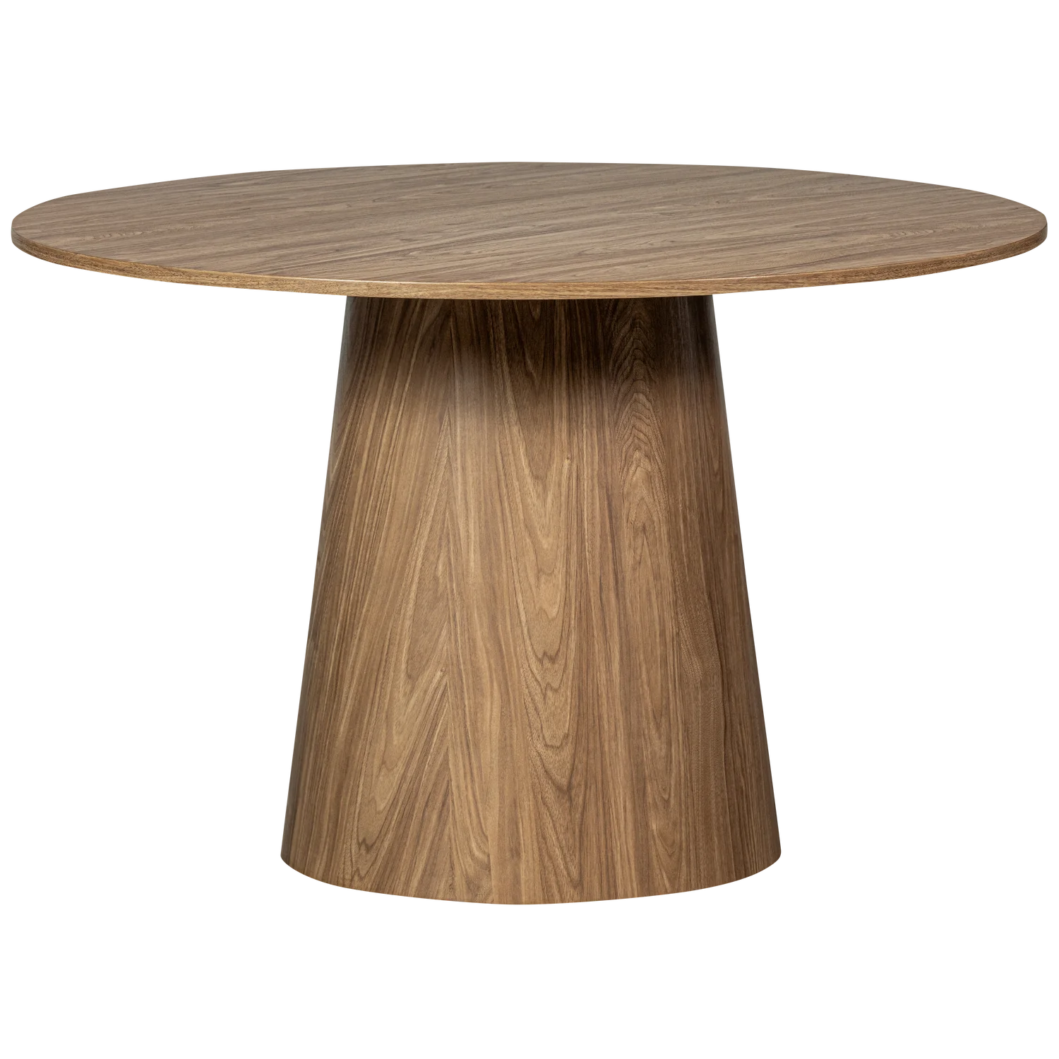 Maan eettafel rond mdf walnoot ø120 cm