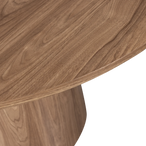 Maan eettafel rond mdf walnoot ø120 cm