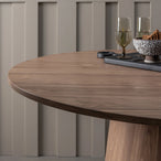 Maan eettafel rond mdf walnoot ø120 cm