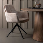 Maan eettafel rond mdf walnoot ø120 cm