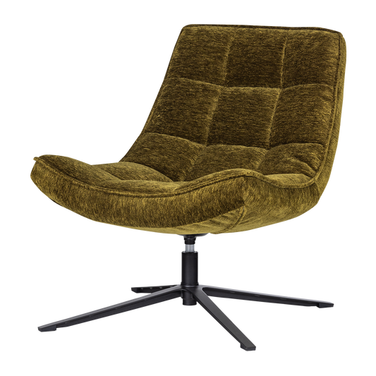 Maudi draaifauteuil chenille structuur groen