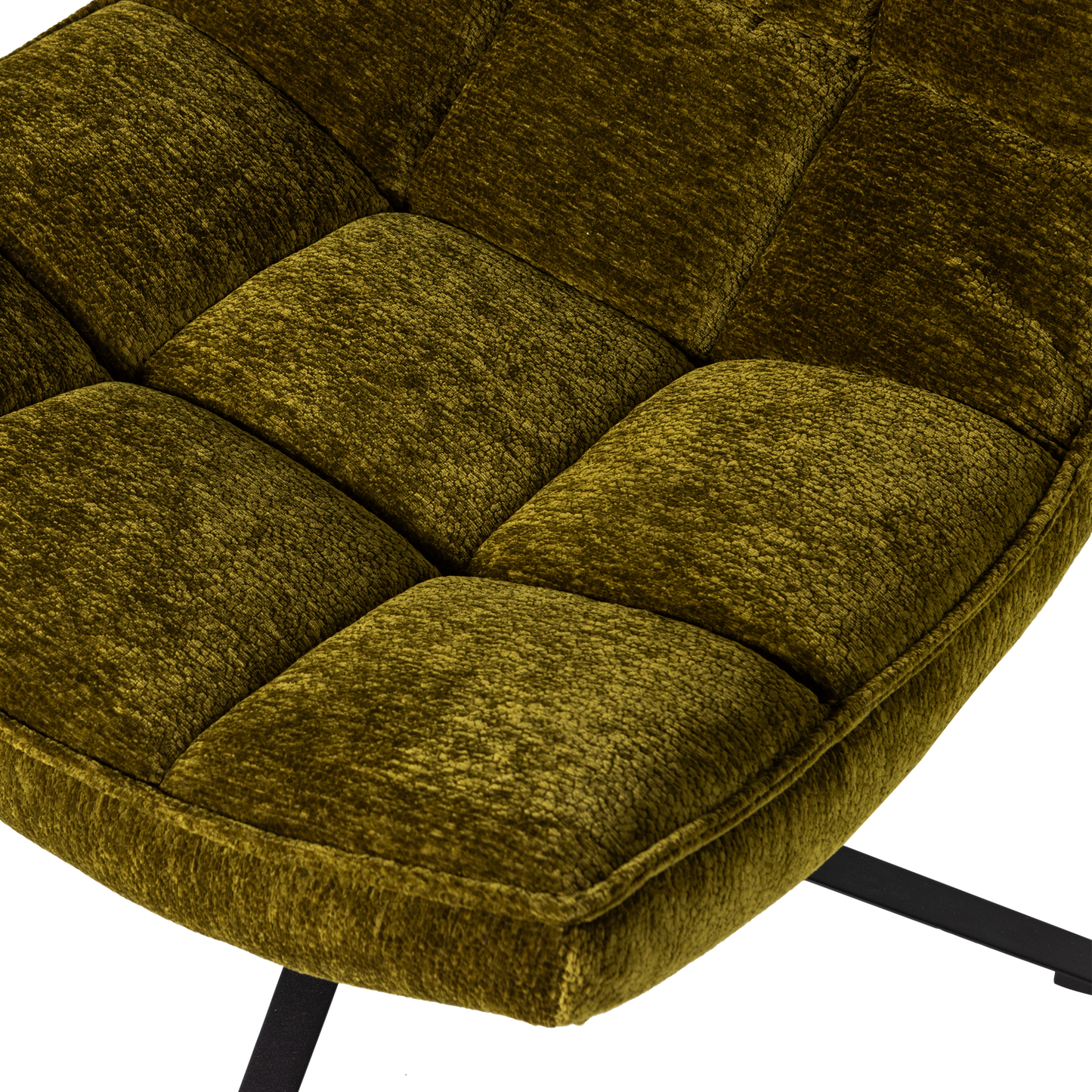 Maudi draaifauteuil chenille structuur groen