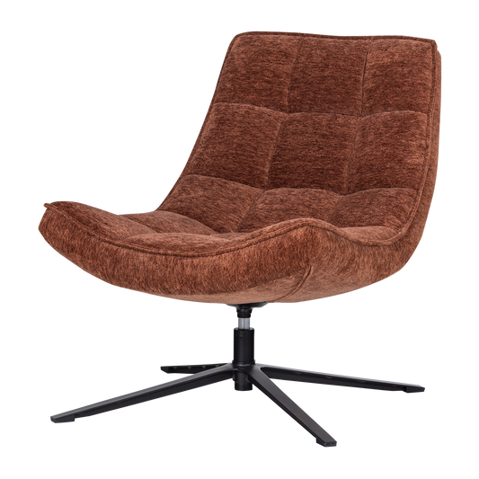 Maudi draaifauteuil chenille structuur bruin