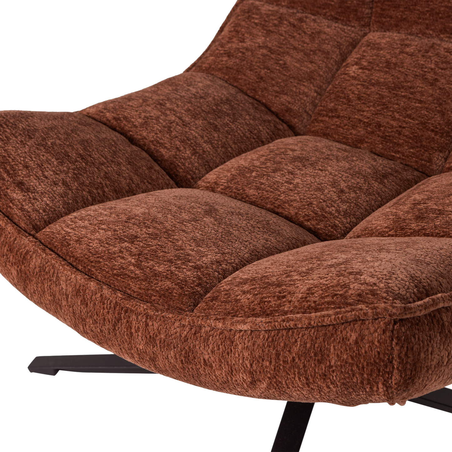 Maudi draaifauteuil chenille structuur bruin