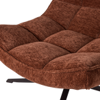 Maudi draaifauteuil chenille structuur bruin