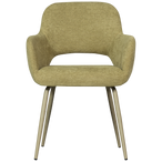 Jenny eetkamerstoel geweven stof saliegroen