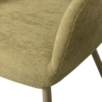 Jenny eetkamerstoel geweven stof saliegroen