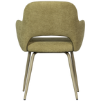 Jenny eetkamerstoel geweven stof saliegroen