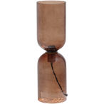 Gigi tafellamp gehamerd glas 51xo15cm bruin