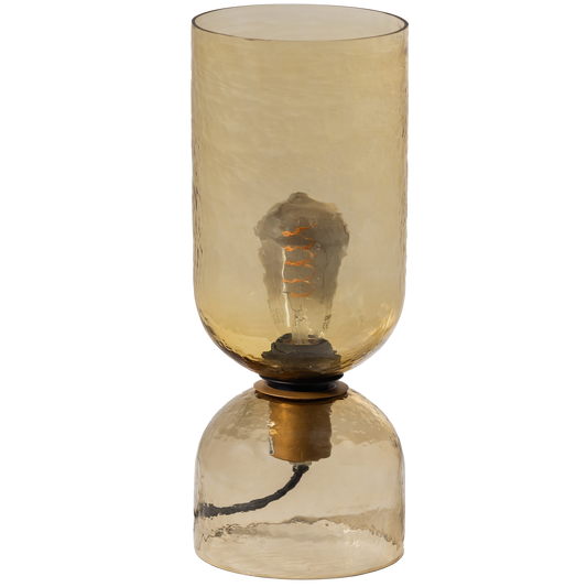 Gigi tafellamp gehamerd glas 38xo15cm naturel