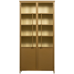 Exhibit xl 2-deurs vitrinekast metaal honinggeel