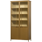 Exhibit xl 2-deurs vitrinekast metaal honinggeel